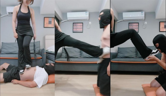 新人 05年长沙体育生小萱s 运动鞋 踩肚子 踢肚子 舔鞋压迫感满满（上部）ACYC-4663