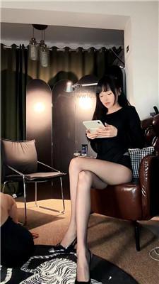 【安晴】铁片高跟鞋黑丝玩奴 JS260206-11