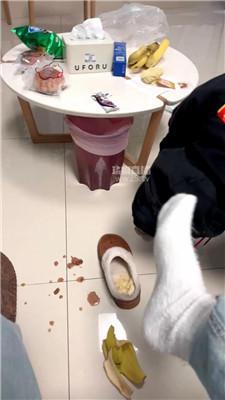 【小核桃可可】棉拖鞋+脏鞋底碾压喂食 JS260302-5