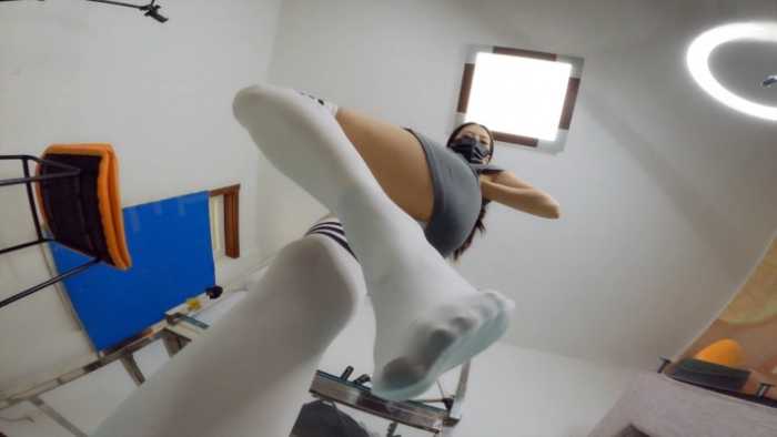 LCT677b晓G女巨人GTS 运动鞋白棒球袜黑丝脚轮玩你实况全语言 JS260316~6