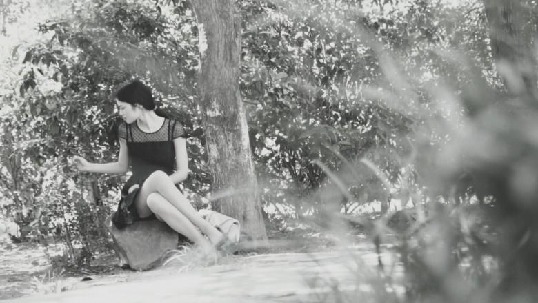 琪琪公园长腿肉丝秀