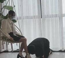 【欣主人】洛丽塔皮靴白袜羞辱 bf15056