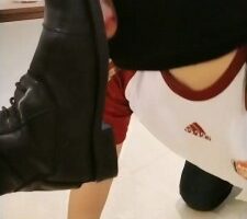 【广州小鱼姐姐】脏长靴踩食物喂食 bf21268