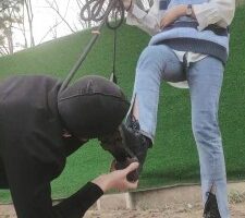 【辰辰】户外强迫狗舔超脏泥土鞋底 bf24624