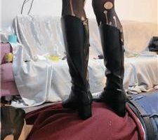 【冰诺】粗高跟长靴全体重踩地毯狗 bf40059