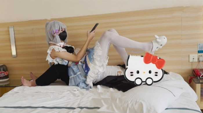 【喵咔】绫华高跟鞋兔子鞋全体重踩踏踩脖踩脸踩人 cos cosplay ACYC-4163