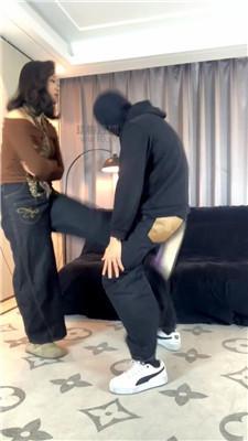 【女生也能很暴力】抽耳光-紫色棉袜气味辱 JS251216-6