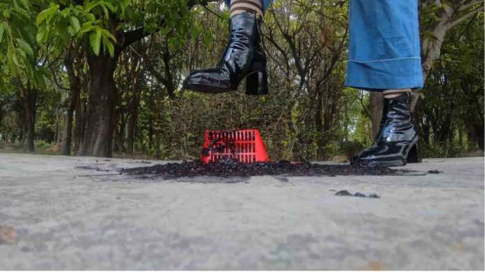 【大美】4K短靴踩烂一筐桑葚 YC-260403-4