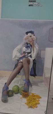 【小熏】COS系列之吸血鬼少女薇薇安踩踏南瓜西瓜 YC-260603